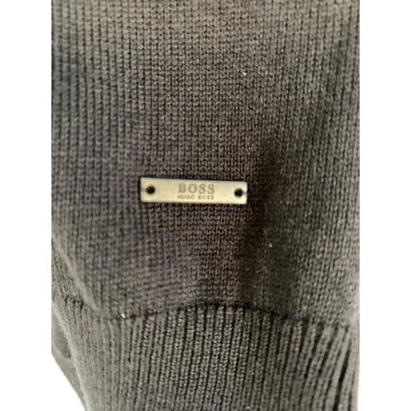 NWT Hugo Boss Mens 1/4 Zip Pullover Sweater M Wool Blend Black RHH10568 - Picture 9 of 11
